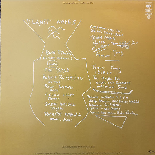 Bob Dylan ~ Planet Waves (Vinyl) - Djungel & Jazz