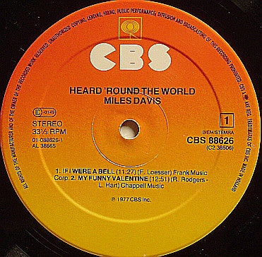 Miles Davis ~ Heard 'Round The World (Vinyl) - Djungel & Jazz