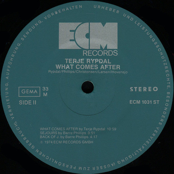Terje Rypdal ~ What Comes After (Vinyl) - Djungel & Jazz