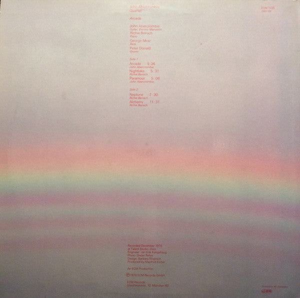 John Abercrombie Quartet ~ Arcade (Vinyl) - Djungel & Jazz