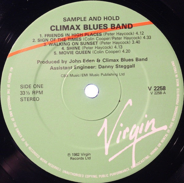 Climax Blues Band ~ Sample And Hold (Vinyl) - Djungel & Jazz