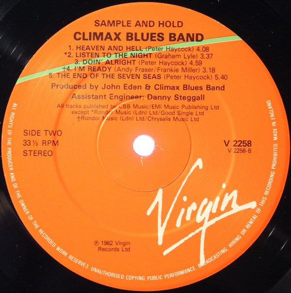 Climax Blues Band ~ Sample And Hold (Vinyl) - Djungel & Jazz