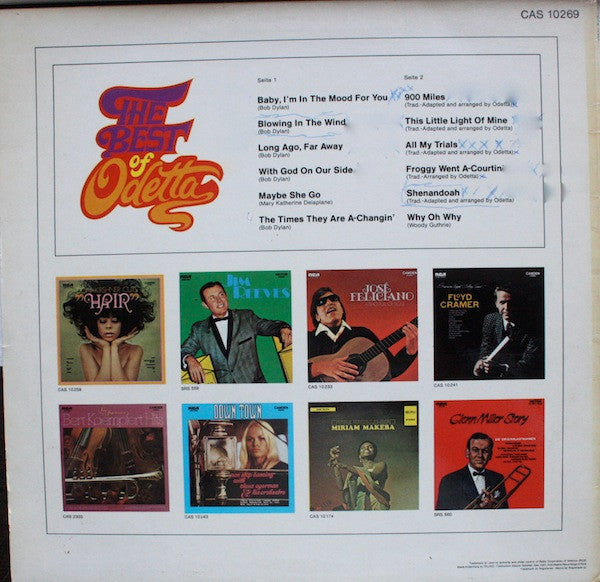 Odetta ~ The Best Of Odetta (Vinyl) - Djungel & Jazz