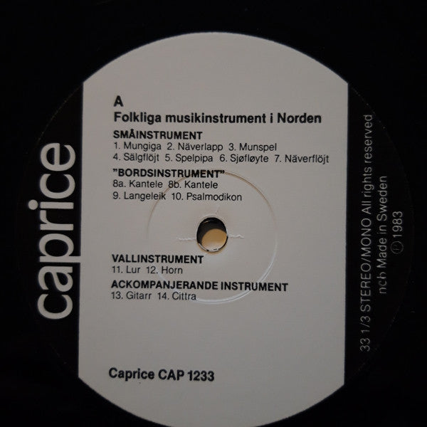 Various ~ Prillarhorn & Knaverharpa (Vinyl) - Djungel & Jazz