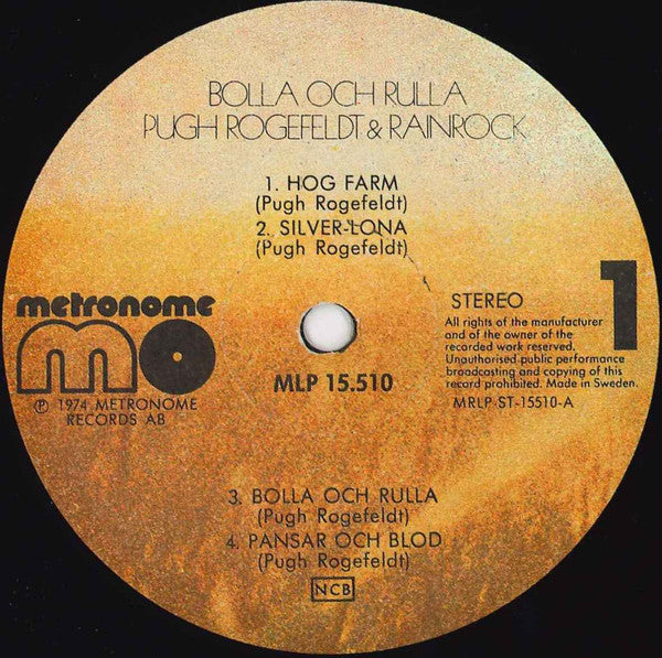 Pugh Rogefeldt & Rainrock ~ Bolla Och Rulla (Vinyl) - Djungel & Jazz