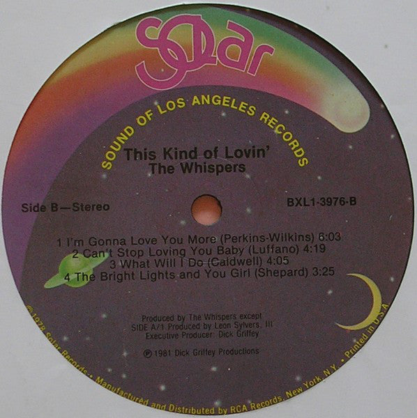 The Whispers ~ This Kind Of Lovin' (Vinyl) - Djungel & Jazz