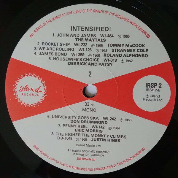 Various : Intensified! Original Ska 1962-1966 (LP, Comp, Mono)
