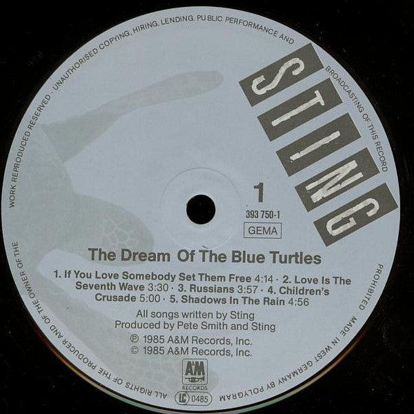 Sting ~ The Dream Of The Blue Turtles (Vinyl) - Djungel & Jazz