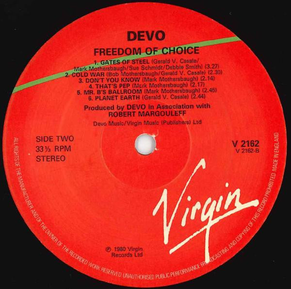 Devo : Freedom Of Choice (LP, Album)