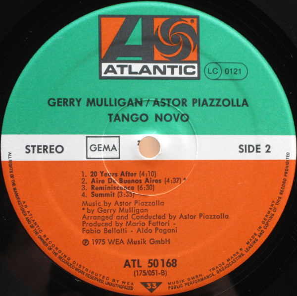 Gerry Mulligan / Astor Piazzolla ~ Tango Nuevo (Vinyl) - Djungel & Jazz