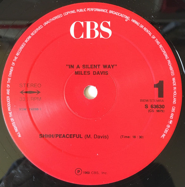 Miles Davis : In A Silent Way (LP, Album, RE)