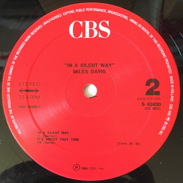 Miles Davis : In A Silent Way (LP, Album, RE)