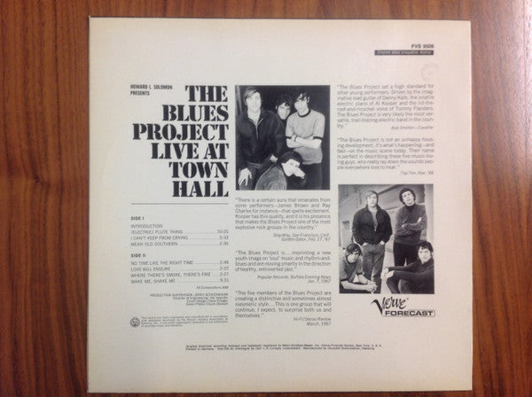 The Blues Project ~ Live At Town Hall (Vinyl) - Djungel & Jazz