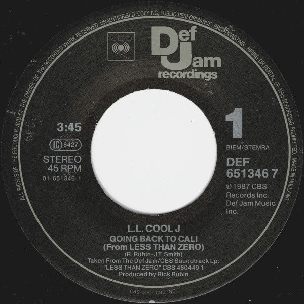 LL Cool J ~ Going Back To Cali (Vinyl) - Djungel & Jazz