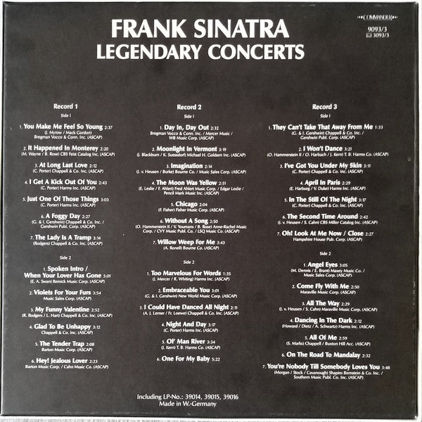 Frank Sinatra ~ Legendary Concerts (Vinyl) - Djungel & Jazz