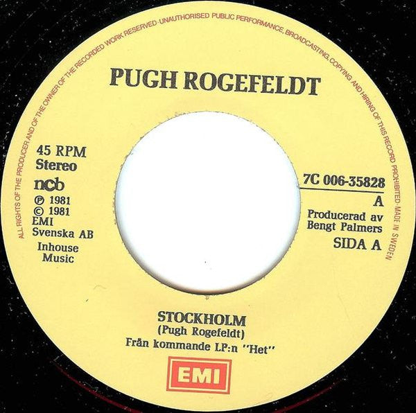 Pugh Rogefeldt ~ Stockholm / Het (Vinyl) - Djungel & Jazz