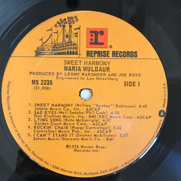 Maria Muldaur ~ Sweet Harmony (Vinyl) - Djungel & Jazz