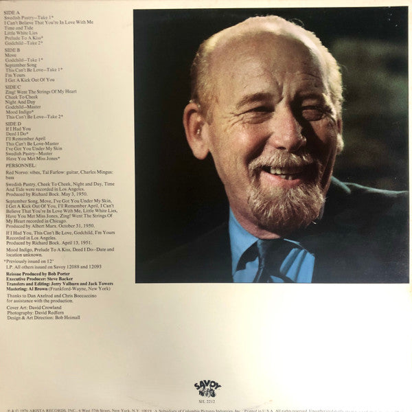 The Red Norvo Trio With Tal Farlow And Charles Mingus ~ The Savoy Sessions (Vinyl) - Djungel & Jazz