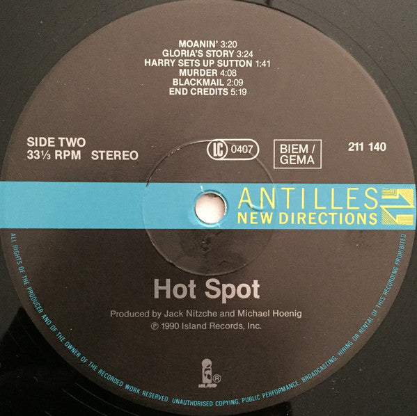 Jack Nitzsche ~ The Hot Spot (Original Motion Picture Soundtrack) (Vinyl) - Djungel & Jazz