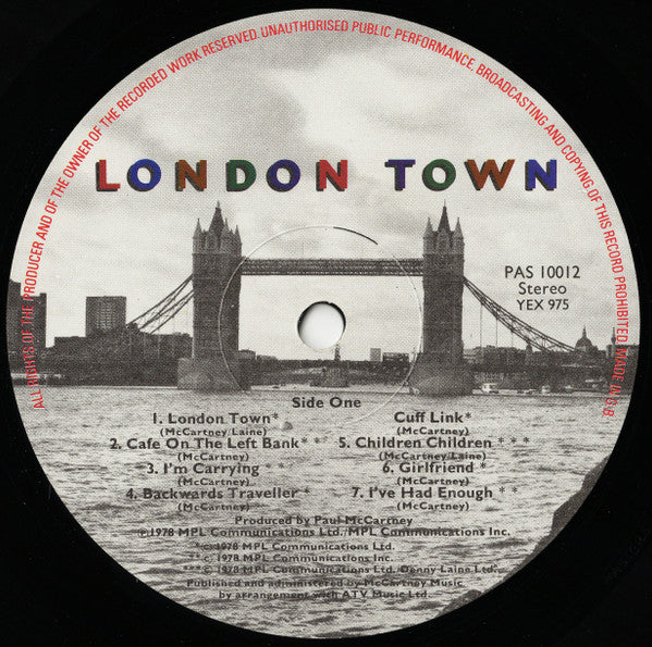 Wings ~ London Town (Vinyl) - Djungel & Jazz