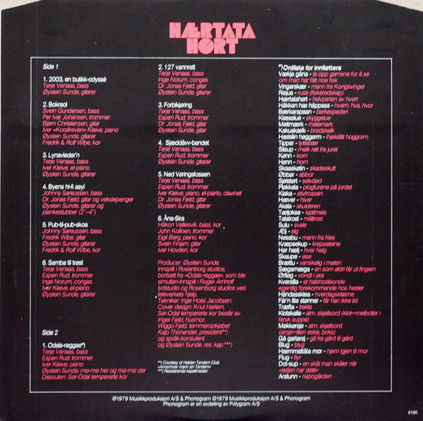 Øystein Sunde ~ Hærtata Hørt (Vinyl) - Djungel & Jazz