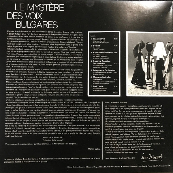 Marcel Cellier Présente: Le Mystère Des Voix Bulgares : Le Mystère Des Voix Bulgares (Volume 1) (LP, Album, RE)