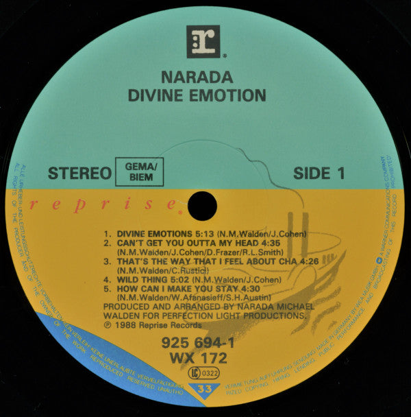 Narada ~ Divine Emotion (Vinyl) - Djungel & Jazz