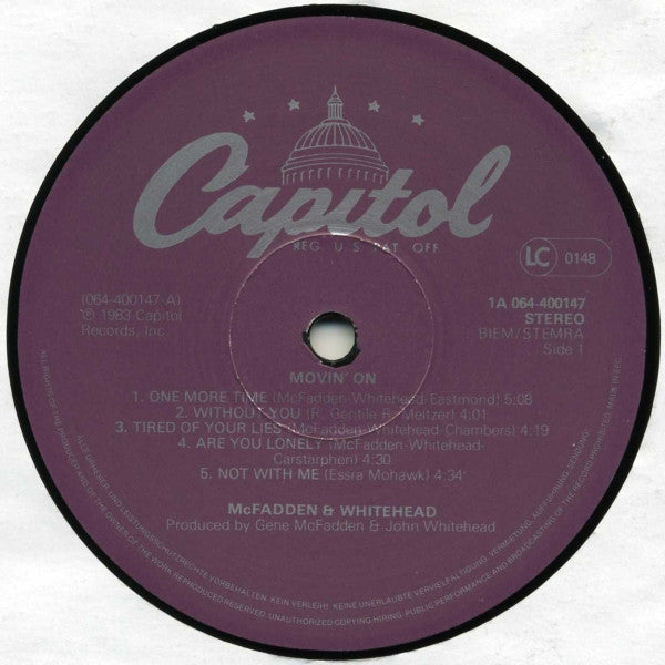McFadden & Whitehead ~ Movin' On (Vinyl) - Djungel & Jazz