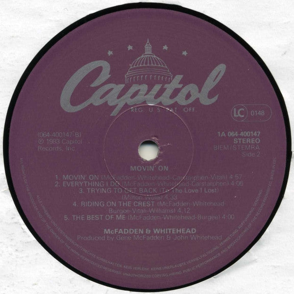 McFadden & Whitehead ~ Movin' On (Vinyl) - Djungel & Jazz