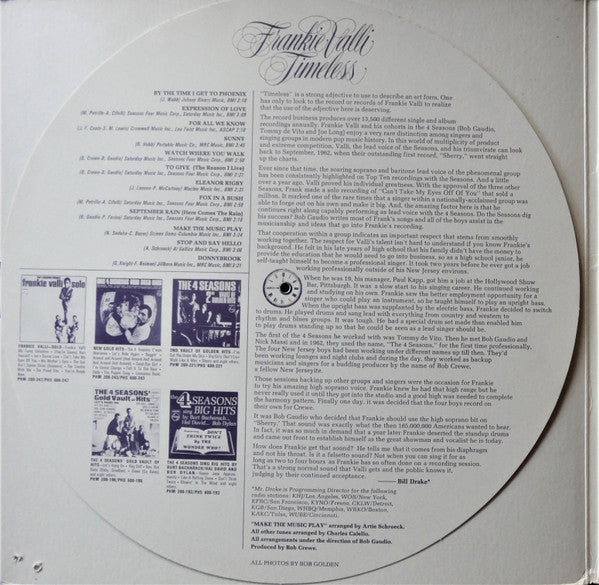 Frankie Valli ~ Timeless (Vinyl) - Djungel & Jazz