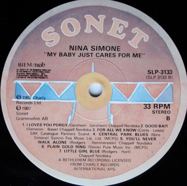Nina Simone : My Baby Just Cares For Me (LP, Comp, RE)