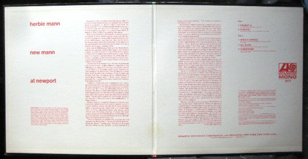 Herbie Mann ~ New Mann At Newport (Vinyl) - Djungel & Jazz