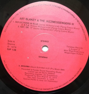 Art Blakey & The Jazz Messengers ~ Reflections In Blue (Vinyl) - Djungel & Jazz