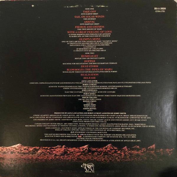 Jack Lancaster And Robin Lumley ~ Marscape (Vinyl) - Djungel & Jazz