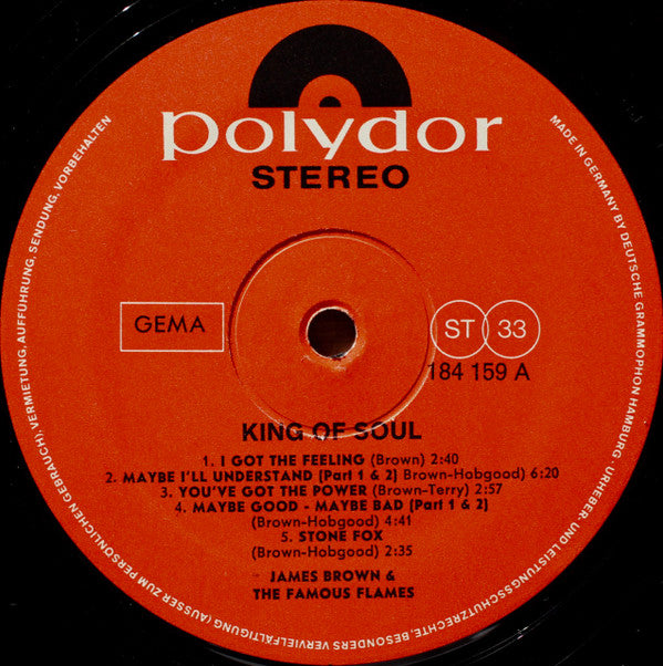 James Brown And The Famous Flames ~ King Of Soul (Vinyl) - Djungel & Jazz