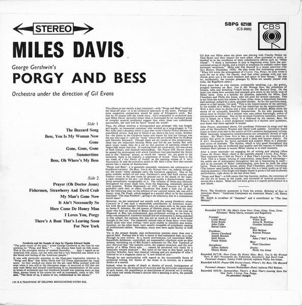 Miles Davis ~ Porgy And Bess (Vinyl) - Djungel & Jazz