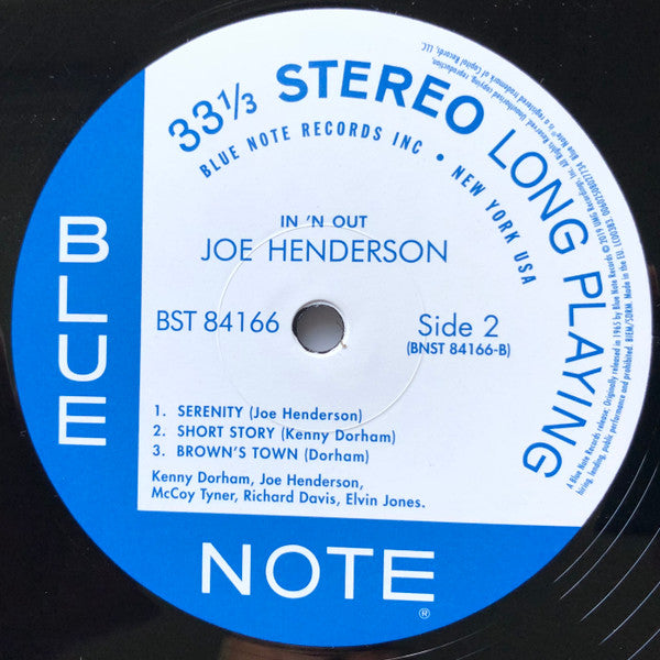 Joe Henderson ~ In 'N Out (Vinyl) - Djungel & Jazz