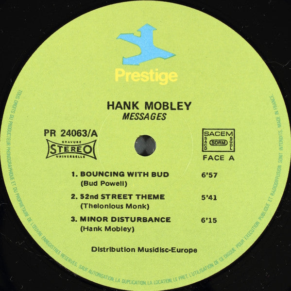 Hank Mobley ~ Messages (Vinyl) - Djungel & Jazz