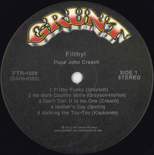 Papa John Creach ~ Filthy! (Vinyl) - Djungel & Jazz