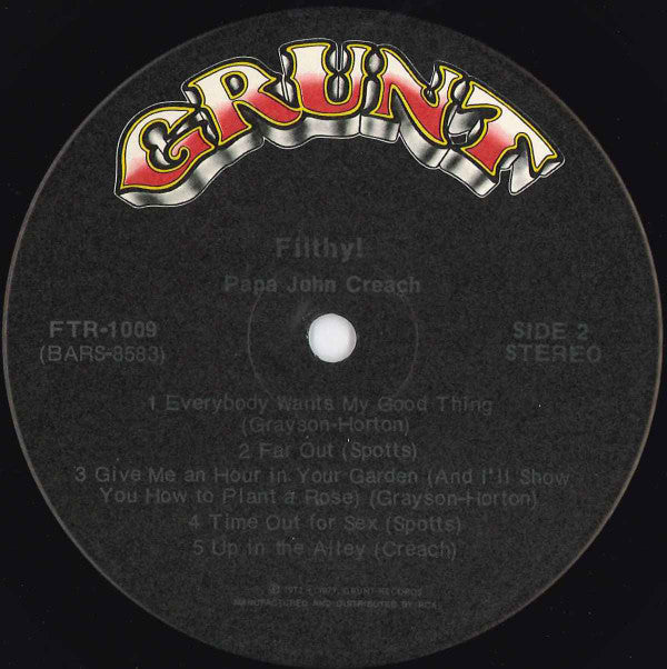 Papa John Creach ~ Filthy! (Vinyl) - Djungel & Jazz