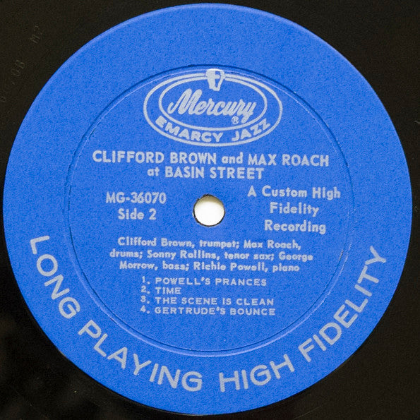Clifford Brown And Max Roach : At Basin Street (LP, Album, Mono, Hig)