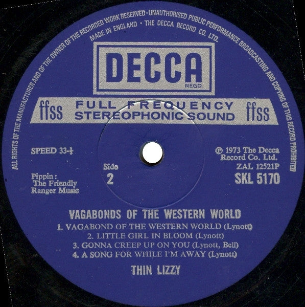 Thin Lizzy ~ Vagabonds Of The Western World (Vinyl) - Djungel & Jazz