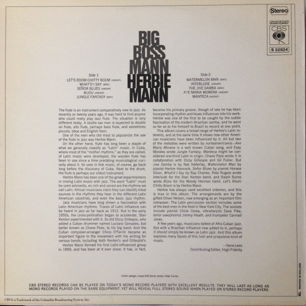 Herbie Mann ~ Big Boss Mann (Vinyl) - Djungel & Jazz