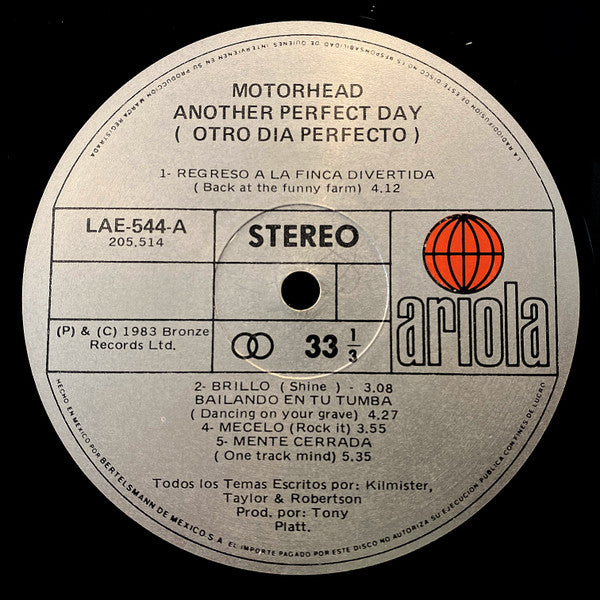 Motörhead ~ Another Perfect Day (Vinyl) - Djungel & Jazz