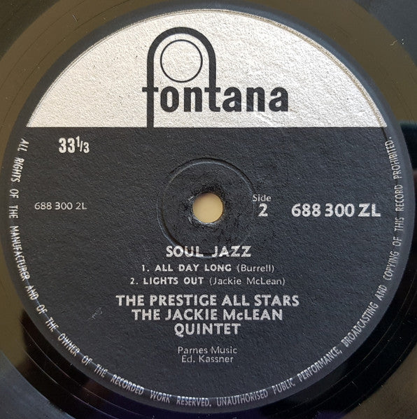 John Coltrane With The Red Garland Quintet, The Prestige All Stars, Jackie McLean Quintet ~ Soul Jazz (Vinyl) - Djungel & Jazz