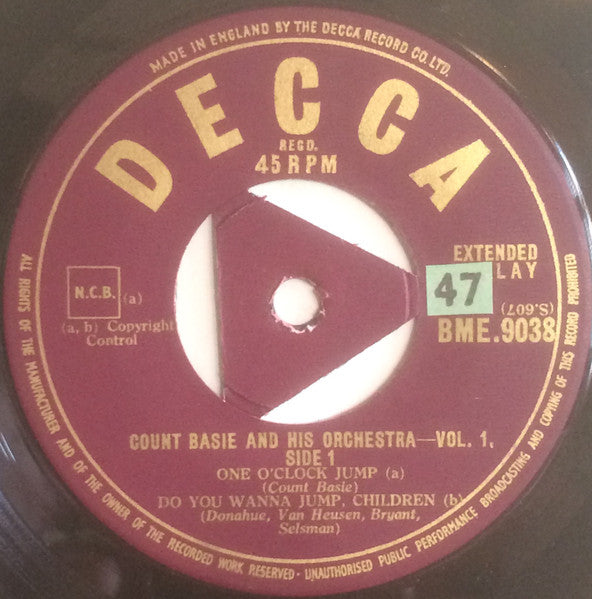 Count Basie And His Orchestra ~ Vol. 1 (Vinyl) - Djungel & Jazz