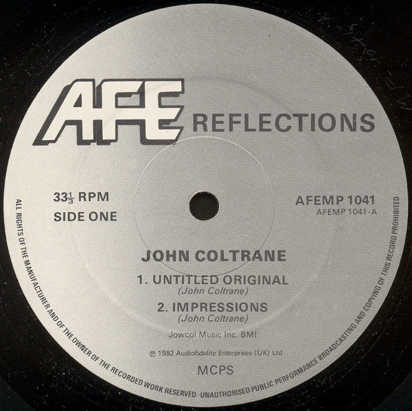 John Coltrane : Reflections (LP)