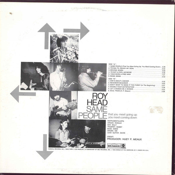 Roy Head ~ Same People (That You Meet Going Up, You Meet Coming Down) (Vinyl) - Djungel & Jazz