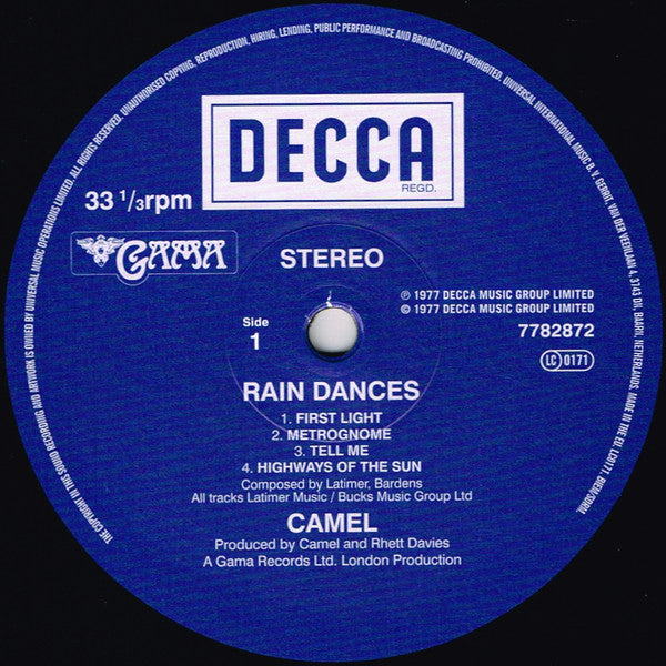 Camel ~ Rain Dances (Vinyl) - Djungel & Jazz
