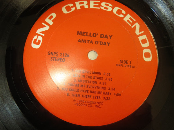 Anita O'Day ~ Mello'day (Vinyl) - Djungel & Jazz